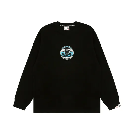 Aape By *A Bathing APE® Logo print Long sleeve T shirt