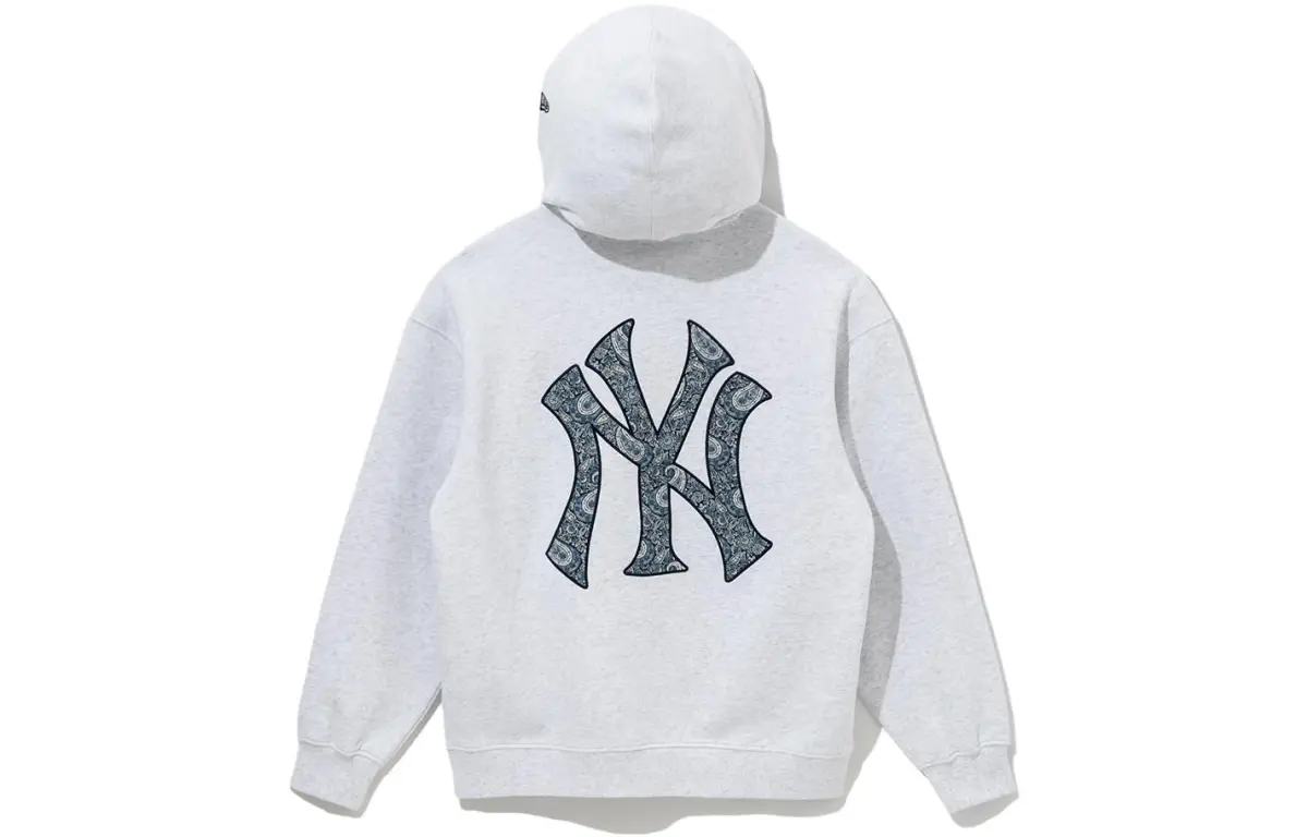 New Era New York Yankees Sweatshirts Unisex Gray Hooded Moderate Regular