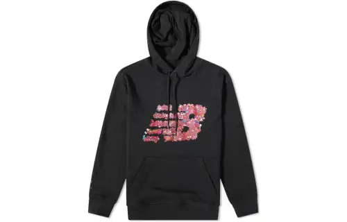 New Balance Sweatshirts Men's Black Hooded Moderate Regular