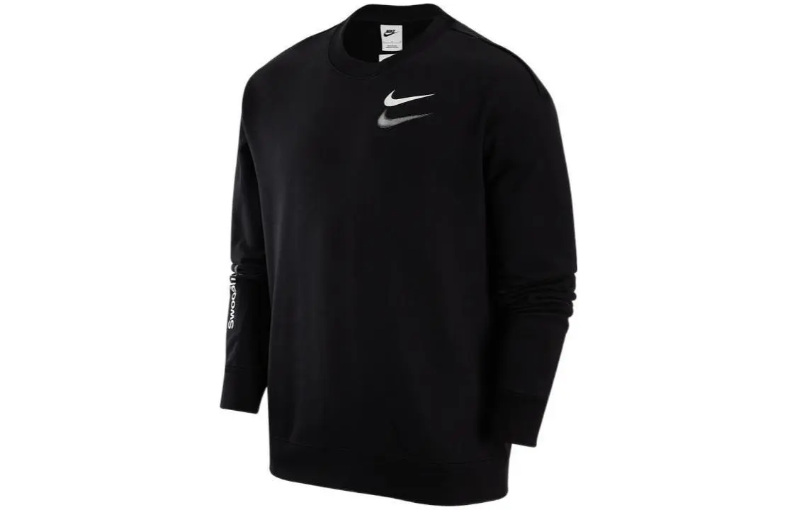 Nike Sweatshirts Men's Black Crew Neck Moderate Regular