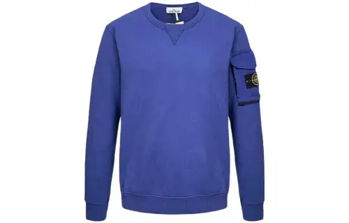STONE ISLAND Sweatshirts Men's Blue Crew Neck Moderate