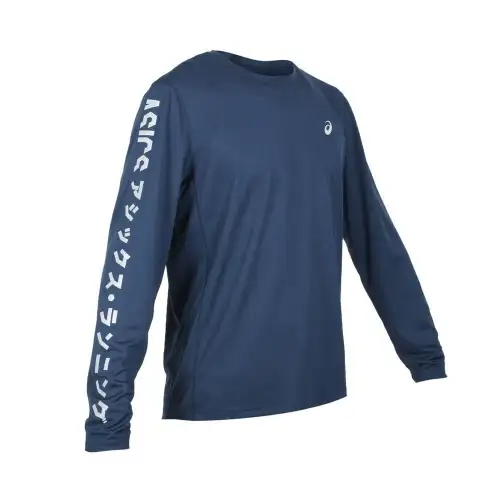 Asics T Shirt Men's Dark Blue Silver