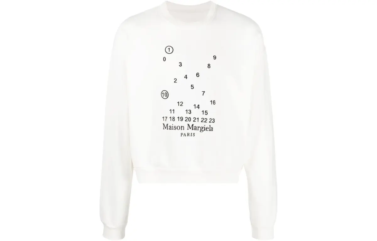 Maison Margiela Logo Printed Crewneck Sweatshirt