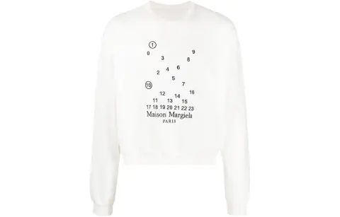 Maison Margiela Logo Printed Crewneck Sweatshirt