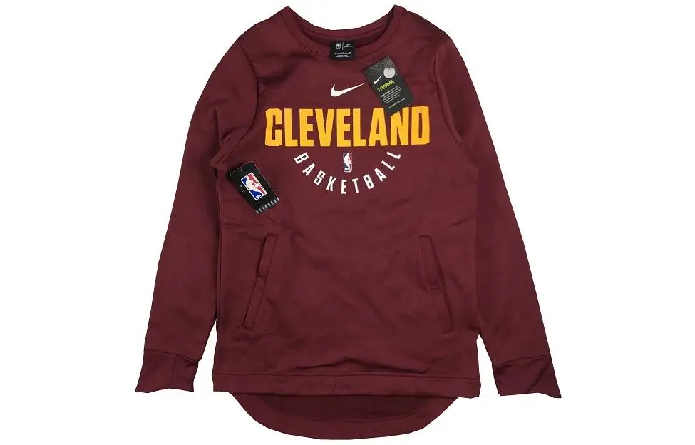 Nike Sweatshirts Men's Burgundy Crew Neck Thickened Regular