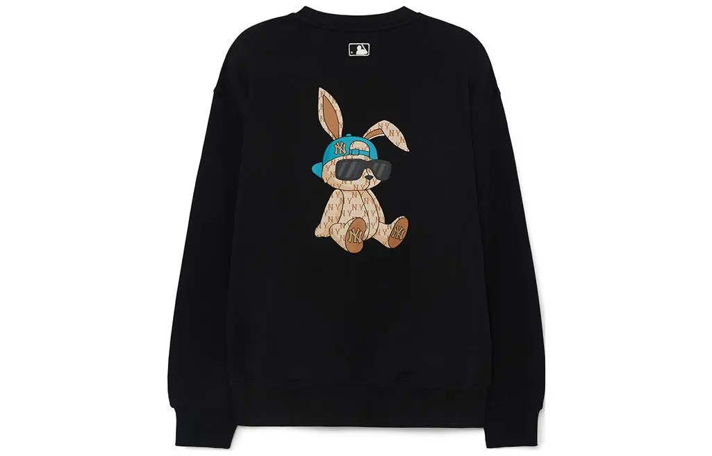 MLB Sweatshirts Unisex Black Crew Neck Moderate