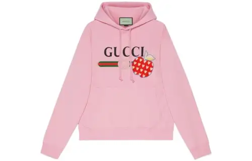 GUCCI Sweatshirts Men's Pink Hooded Moderate Regular