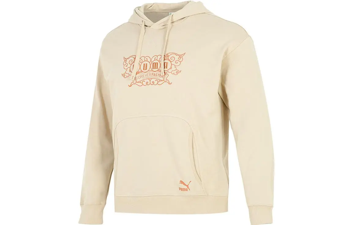 PUMA FIRST MILE Sweatshirts Men's Ecru Hooded Moderate Other