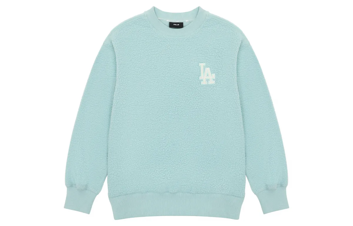 MLB Los Angeles Dodgers Sweatshirts Unisex Light Blue Crew Neck Moderate Straight Fit