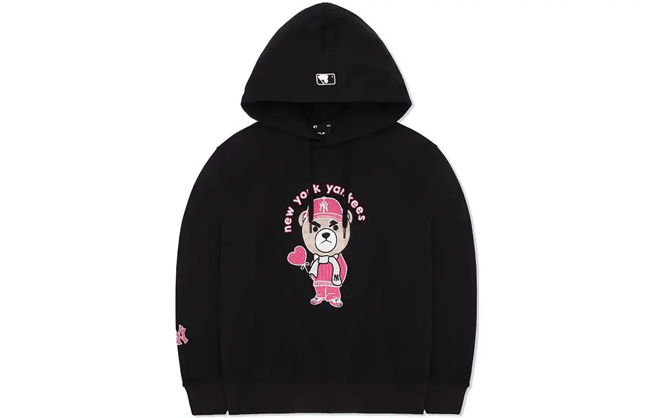 MLB Sweatshirts Unisex Black Hooded (Non-detachable) Moderate