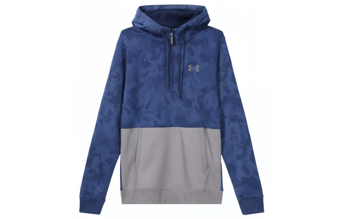 Under Armour Sweatshirts Men's Blue Hooded Moderate Regular