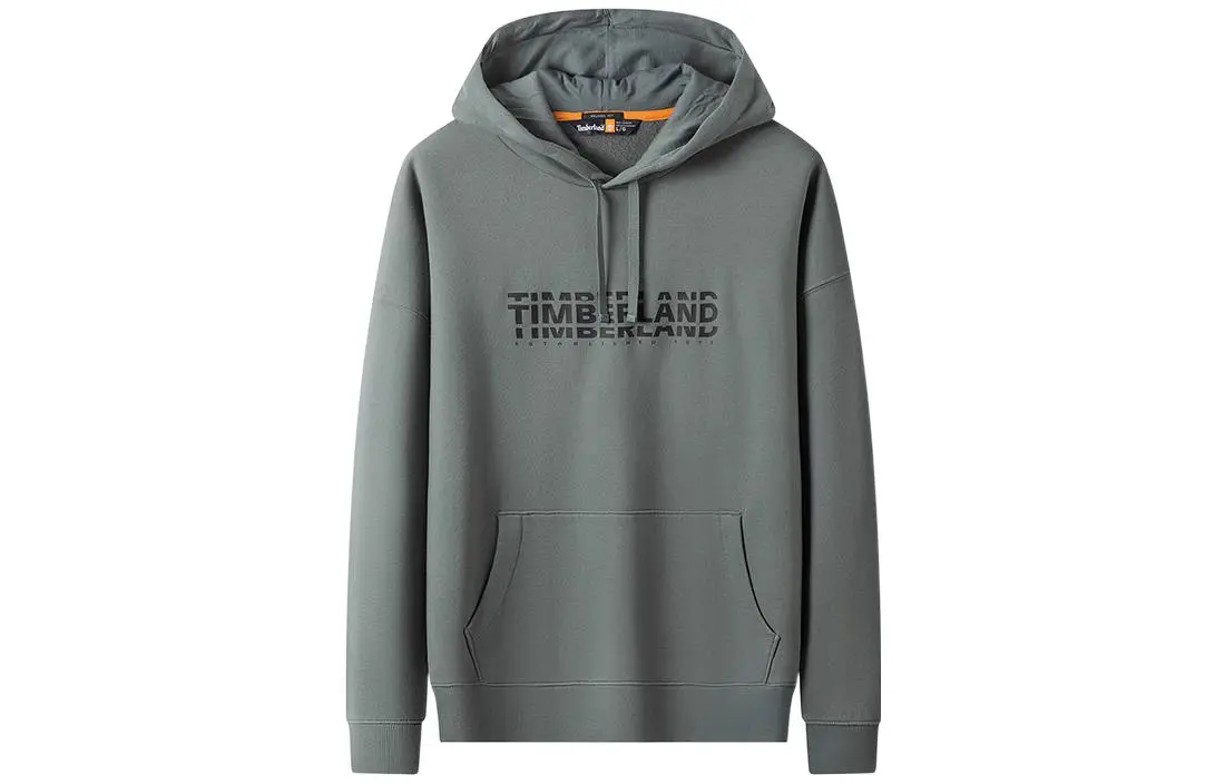 Timberland Sweatshirts Men's Green Hooded Moderate Regular