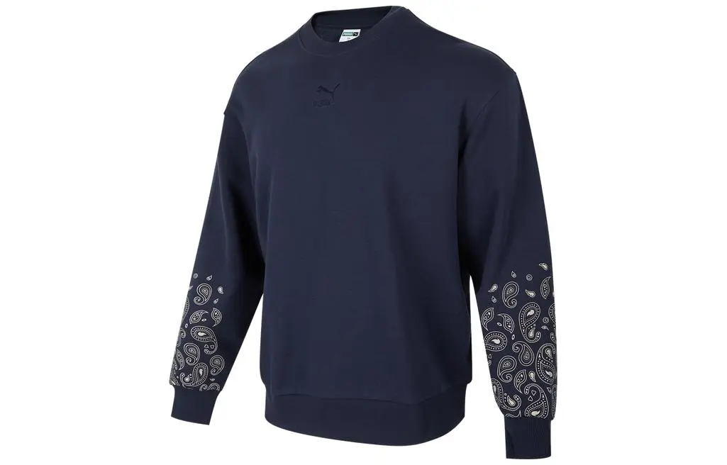 PUMA Sweatshirts Unisex Blue Crew Neck Moderate Other