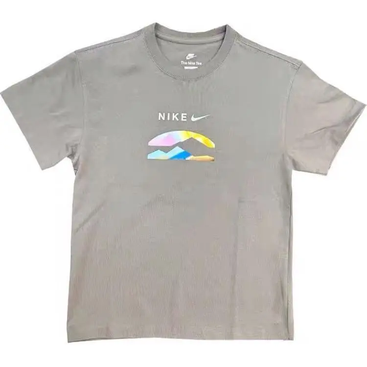Nike T-Shirts Men's Dark Gray Crew Neck Moderate