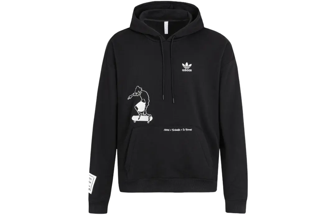 adidas originals X Nagaba Hdy M Trefoil Logo Print Pullover Hoodie