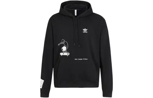adidas originals X Nagaba Hdy M Trefoil Logo Print Pullover Hoodie