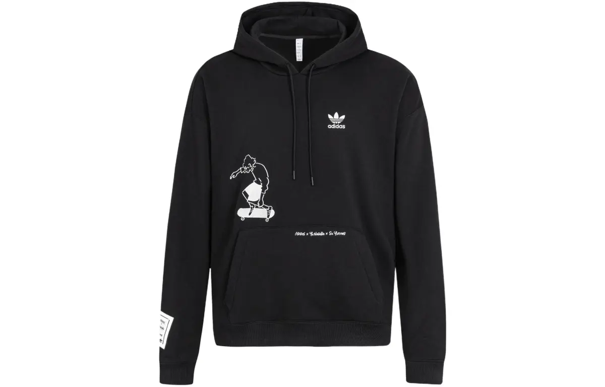 adidas originals X Nagaba Hdy M Trefoil Logo Print Pullover Hoodie