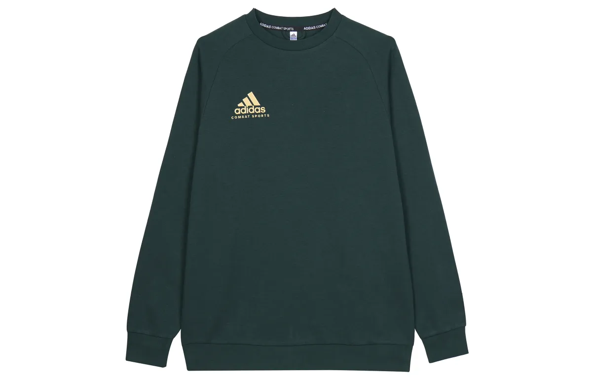 Adidas Sweatshirts Men's Dark Green Crew Neck Moderate Other