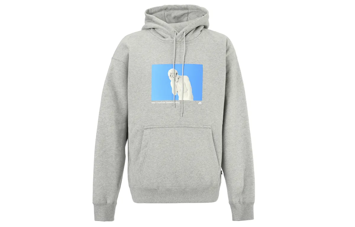 Nike Sweatshirts Men's Gray Hooded Moderate Regular