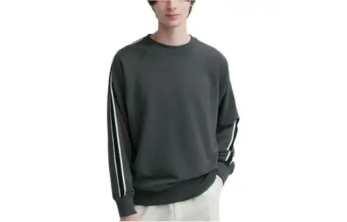 UNIQLO Sweatshirts Unisex Dark Gray Crew Neck Moderate Regular