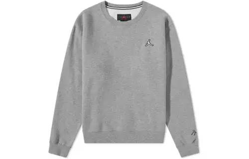 Jordan Sweatshirts Men's Gray Crew Neck Moderate Regular