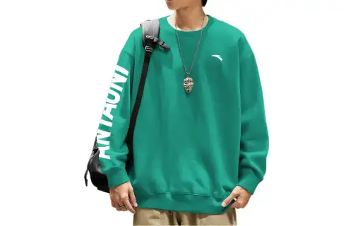 ANTA Sweatshirts Men's Green Crew Neck Moderate Other
