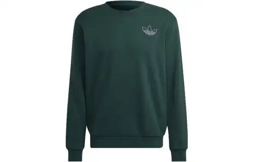 Adidas Originals Sweatshirts Men's Green Crew Neck Moderate Heavyweight