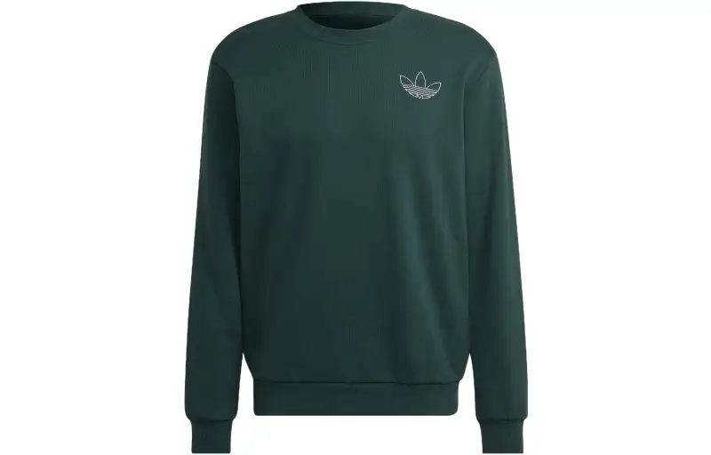 Adidas Originals Sweatshirts Men's Green Crew Neck Moderate Heavyweight
