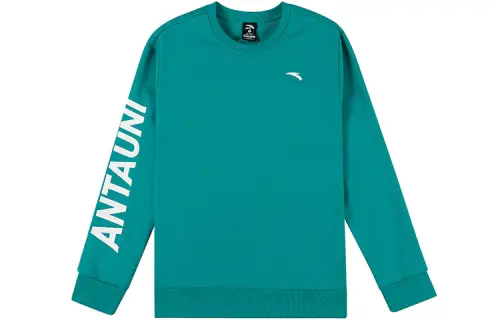 ANTA Life Collection Sweatshirts Men's Green Crew Neck Moderate Regular