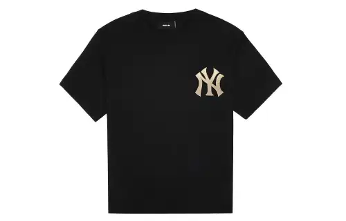 MLB New York Yankees T Shirts Unisex Black Crew Neck Moderate