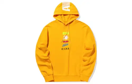 ANTA Variety Training Collection Sweatshirts Men's Yellow Hooded Moderate Regular