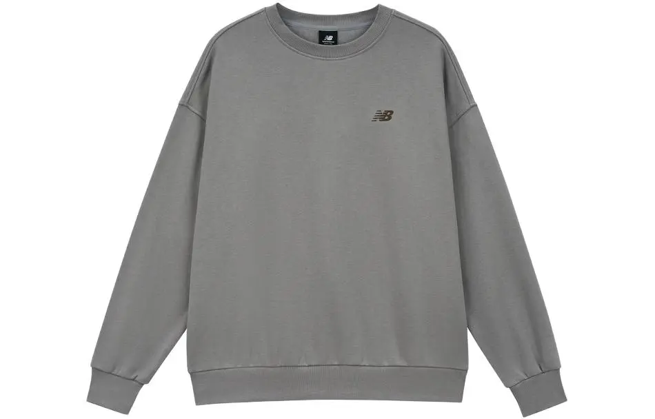 New Balance Sweatshirts Men's Gray Crew Neck Moderate Straight Fit