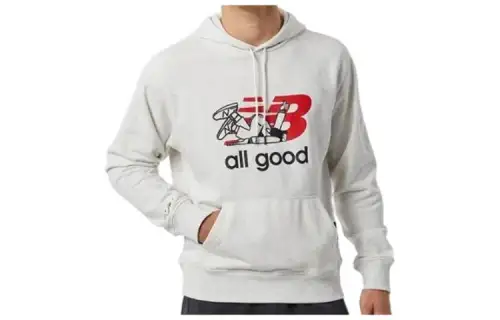 New Balance Sweatshirts Men's White Hooded Moderate Other