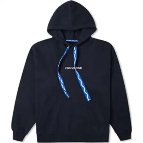 Converse Sweatshirts Men's Black Hooded Moderate Regular