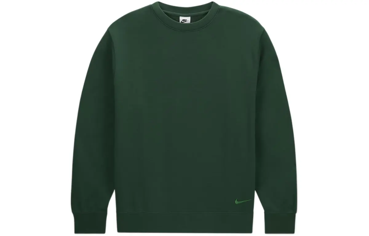 Nike Sweatshirts Men's Green Crew Neck Moderate Regular