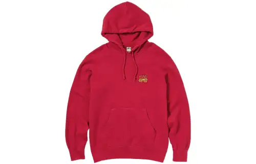 UNIQLO Sweatshirts Unisex Red Hooded Moderate Regular
