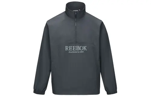 Reebok Sweatshirts Unisex Black Stand Collar Moderate