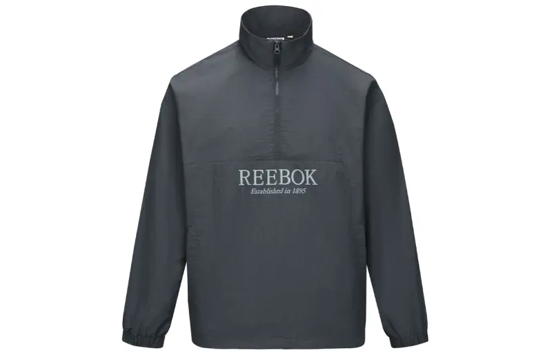 Reebok Sweatshirts Unisex Black Stand Collar Moderate