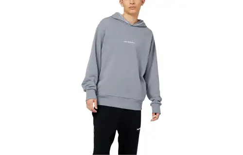 New Balance Sweatshirts Men's Light Gray Hooded Moderate Regular