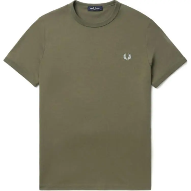 FRED PERRY Logo embroidered Cotton T shirt