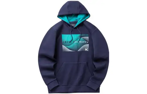 ANTA Sweatshirts Men's Blue Hooded Moderate Regular