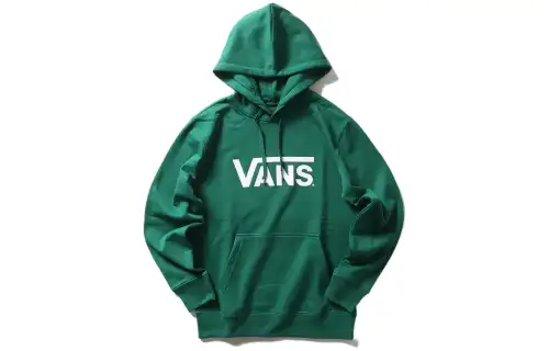 Vans Sweatshirts Unisex Green Hooded Moderate Regular