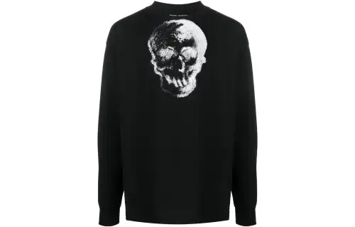 PALM ANGELS Sweatshirts Men's Black Crew Neck Moderate Regular