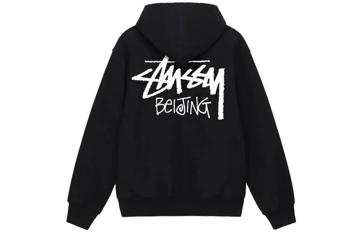 Stussy long-sleeve logo-detail hoodie