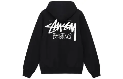 Stussy long-sleeve logo-detail hoodie