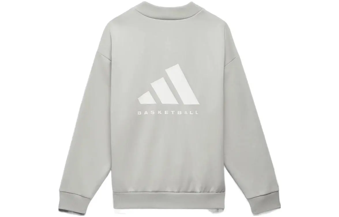 Adidas Originals Sweatshirts Unisex Gray Crew Neck Moderate Straight Fit