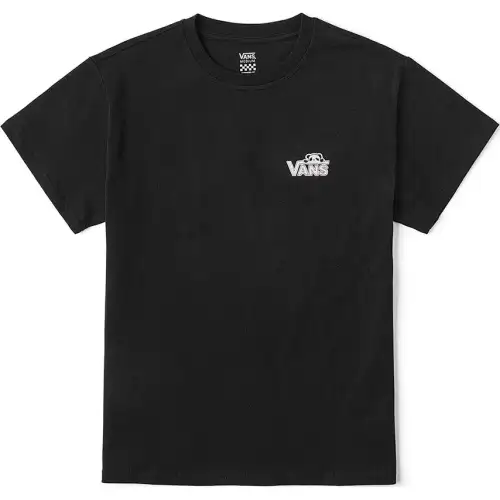 Vans T Shirts Unisex Black Crew Neck Moderate Straight Fit