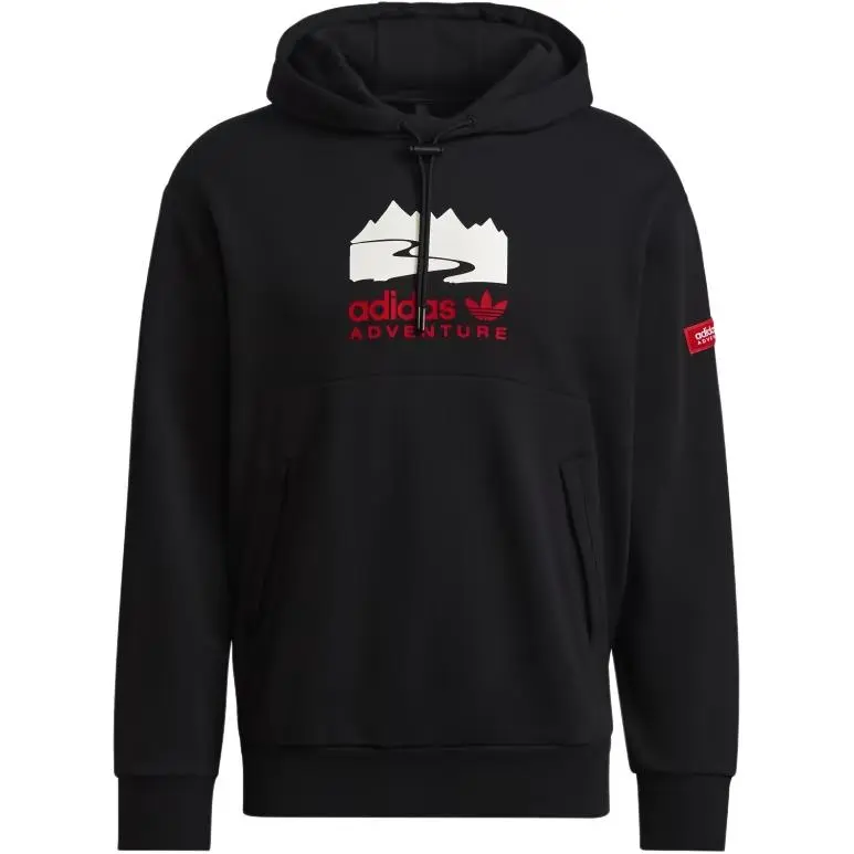 Adidas Originals Sweatshirts Men's Black Hooded Moderate Regular