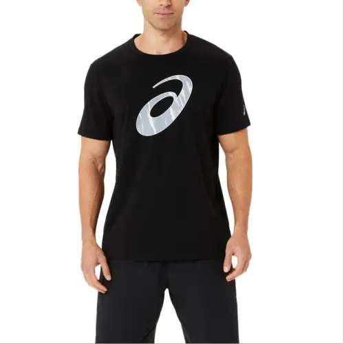 Asics SHORT SLEEVE TOP EASONAL LOGO GRAPHIC T Shirt Men's Black