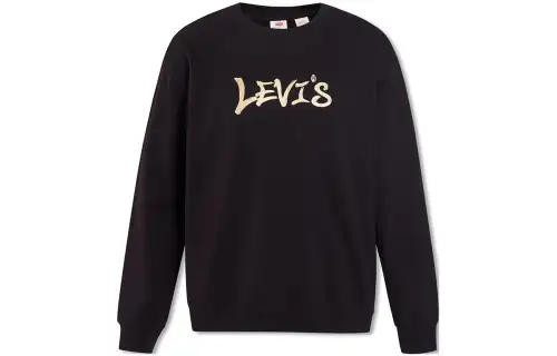 Levis Sweatshirts Men's Black Crew Neck Moderate Regular